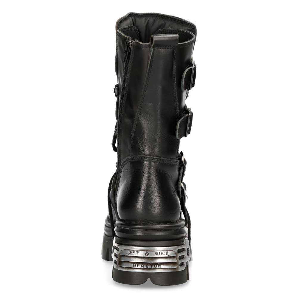 New Rock New Rock M 373 S4 Stiefel Schwarz Silberfarben Attitude